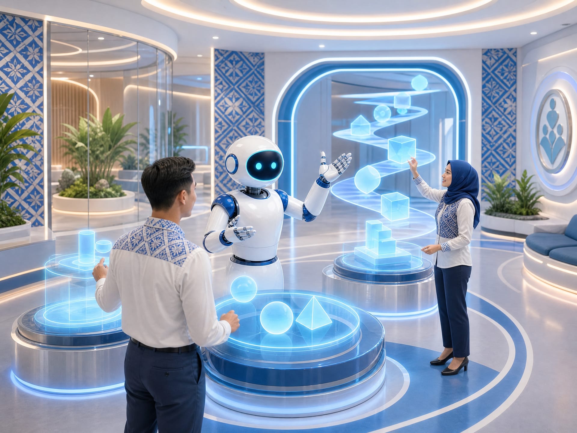 Employees interact with the Udesk HRSSC AI agent in a digital HR service space