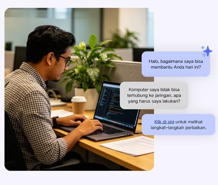 IT technician using the Udesk IT Service Management platform to respond to ITSM tickets in real time