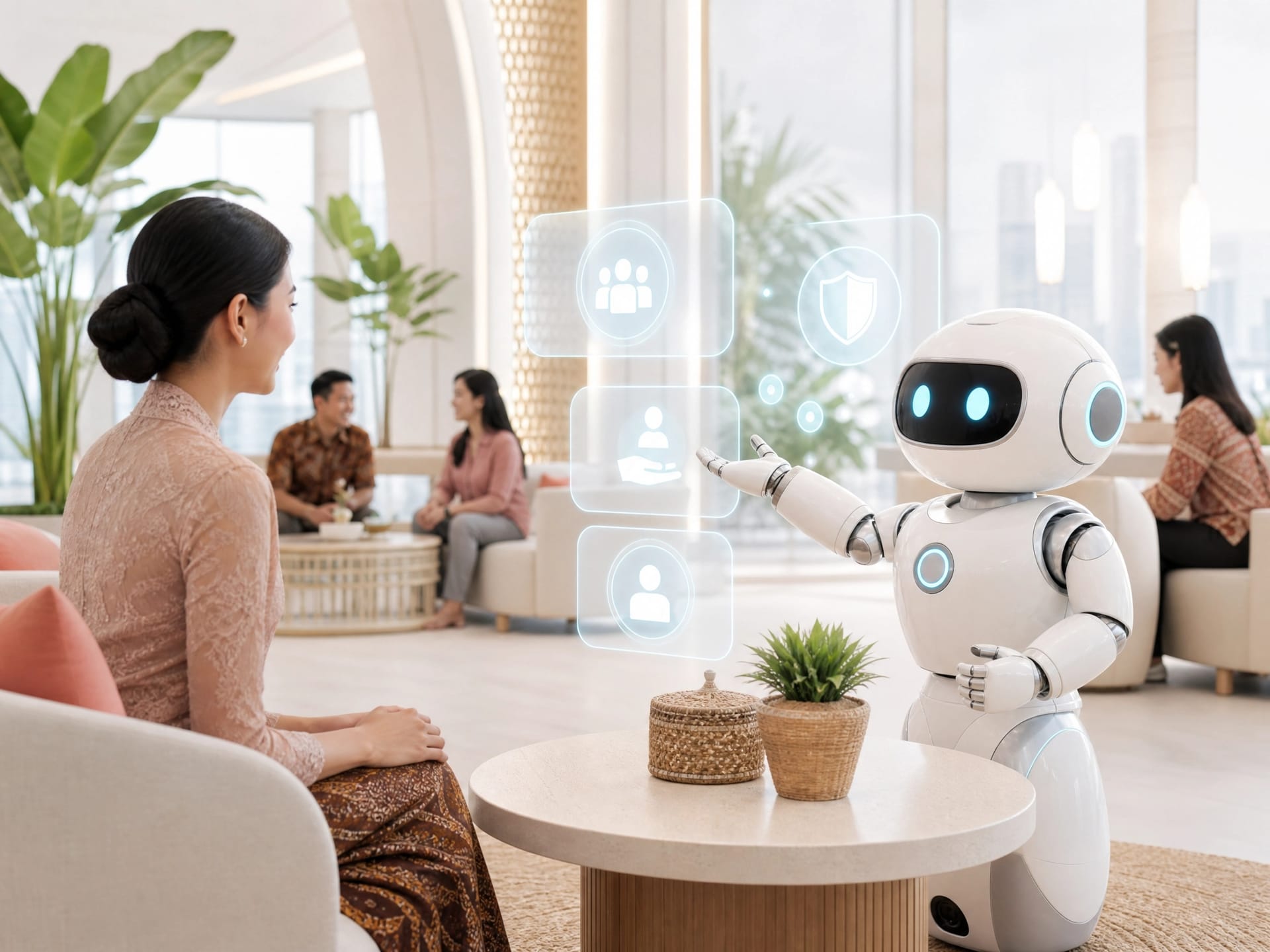 Udesk AI Agent serves private channel customers in a modern brand service space