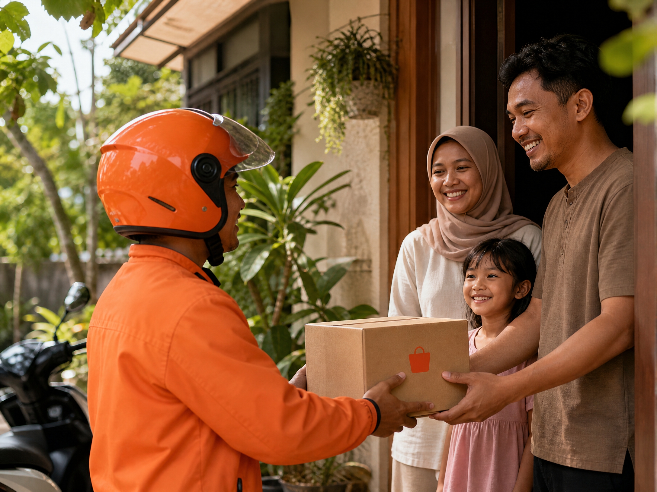 Shopee order being delivered to a buyer